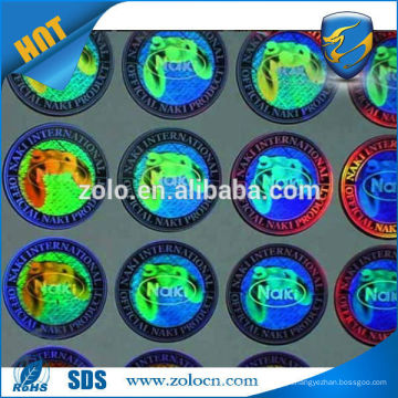 Brand Protection Rainbow hologramme personalizado selo etiquetas